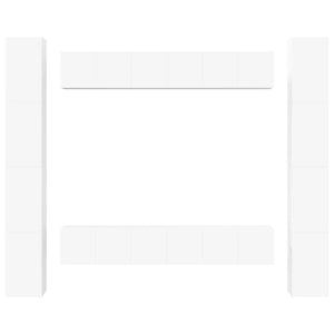vidaXL 6-Piece TV Cabinet Set White Engineered Wood