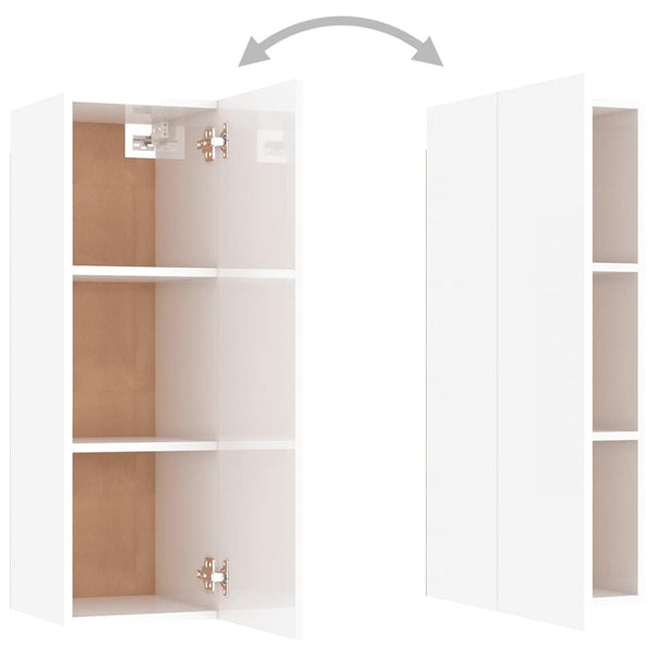 vidaXL 10-piece TV Cabinet Set White Engineered Wood