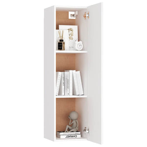vidaXL 4-Piece TV Cabinet Set White Engineered Wood