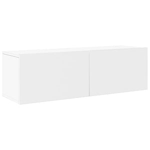 vidaXL 4-Piece TV Cabinet Set White Engineered Wood