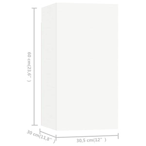 vidaXL 8-Piece TV Cabinet Set White Engineered Wood