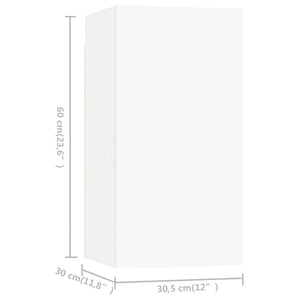 vidaXL 7-Piece TV Cabinet Set White Engineered Wood