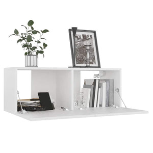 vidaXL 7-Piece TV Cabinet Set White Engineered Wood