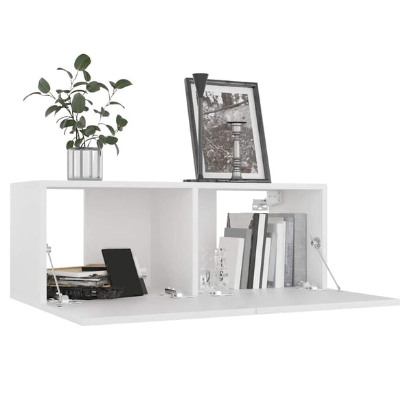 vidaXL 7-Piece TV Cabinet Set White Engineered Wood