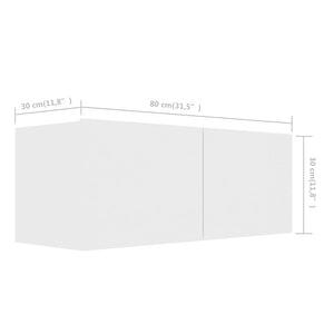 vidaXL 7-Piece TV Cabinet Set White Engineered Wood