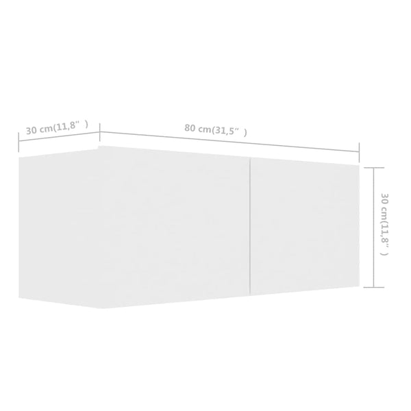 vidaXL 7-Piece TV Cabinet Set White Engineered Wood