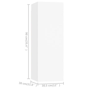 vidaXL 3-Piece TV Cabinet Set White Engineered Wood