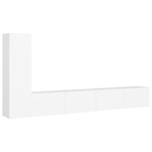 vidaXL 3-Piece TV Cabinet Set White Engineered Wood