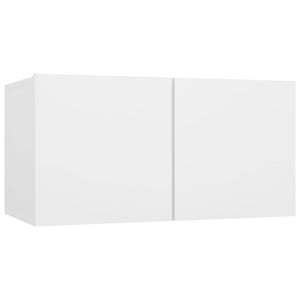 vidaXL 4-Piece TV Cabinet Set White Engineered Wood