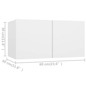 vidaXL 6-Piece TV Cabinet Set White Engineered Wood