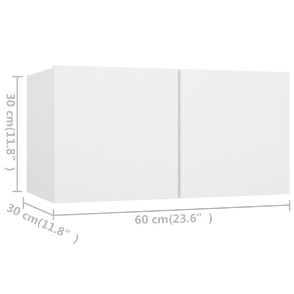 vidaXL 5-Piece TV Cabinet Set White Engineered Wood