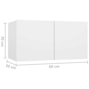 vidaXL 5-Piece TV Cabinet Set White Engineered Wood