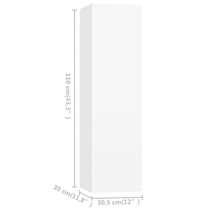 vidaXL 5-Piece TV Cabinet Set White Engineered Wood