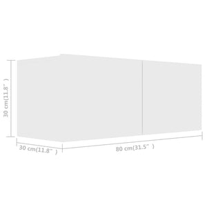 vidaXL 2-Piece TV Cabinet Set White Engineered Wood
