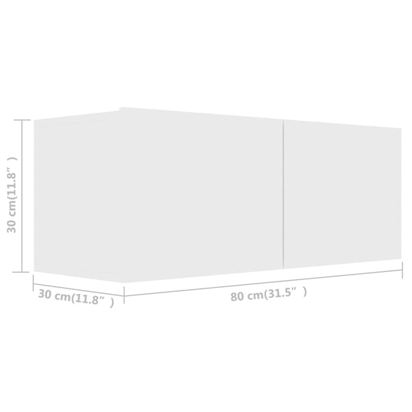 vidaXL 2-Piece TV Cabinet Set White Engineered Wood