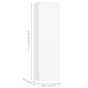 vidaXL 7-Piece TV Cabinet Set White Engineered Wood