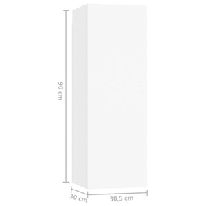 vidaXL 7-Piece TV Cabinet Set White Engineered Wood
