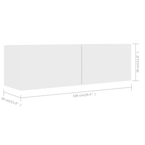 vidaXL 5-Piece TV Cabinet Set White Engineered Wood