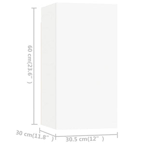 vidaXL 7-Piece TV Cabinet Set White Engineered Wood