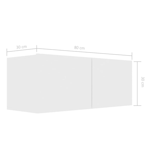 vidaXL 4-Piece TV Cabinet Set White Engineered Wood