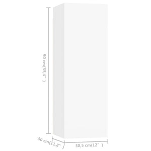 vidaXL 9-piece TV Cabinet Set White Engineered Wood