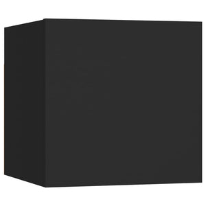 vidaXL 8-Piece TV Cabinet Set Black Engineered Wood