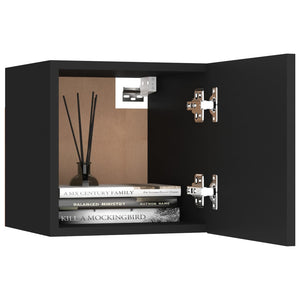 vidaXL 8-Piece TV Cabinet Set Black Engineered Wood