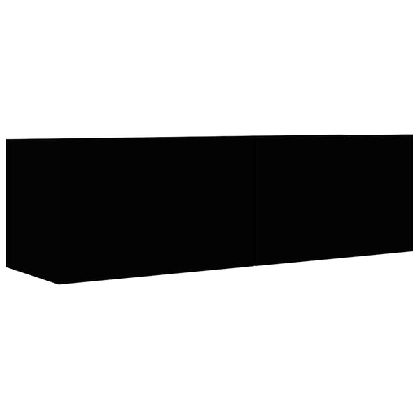 vidaXL 3-Piece TV Cabinet Set Black Engineered Wood