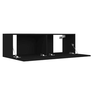 vidaXL 3-Piece TV Cabinet Set Black Engineered Wood