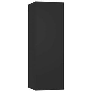 vidaXL 8-Piece TV Cabinet Set Black Engineered Wood