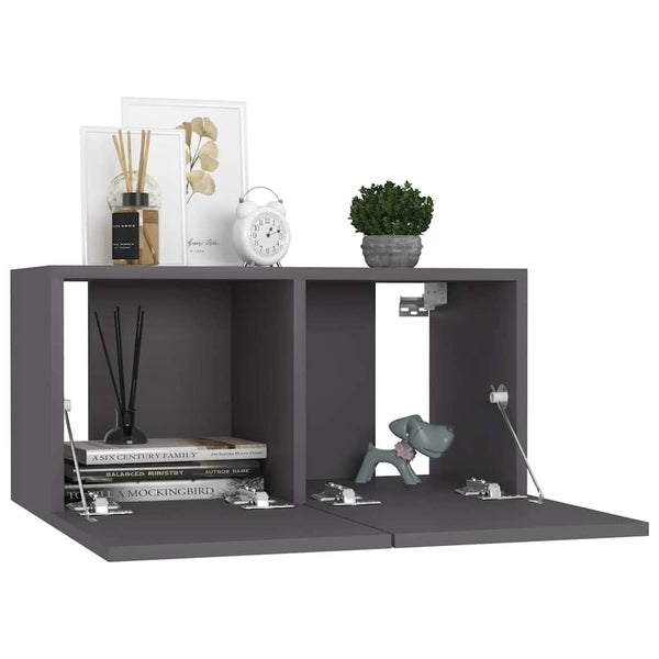 vidaXL 5-Piece TV Cabinet Set Grey Engineered Wood