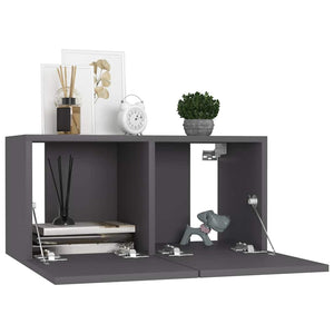 vidaXL 3-Piece TV Cabinet Set Grey Engineered Wood