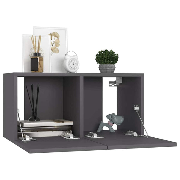 vidaXL 3-Piece TV Cabinet Set Grey Engineered Wood