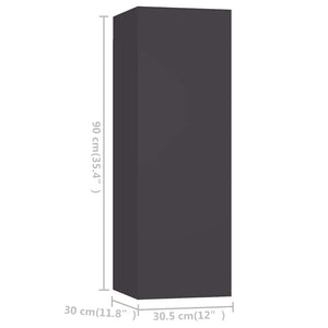 vidaXL 3-Piece TV Cabinet Set Grey Engineered Wood