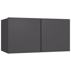 vidaXL 4-Piece TV Cabinet Set Grey Engineered Wood