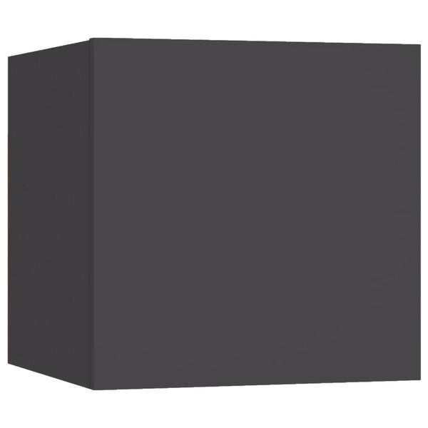 vidaXL TV Wall Cabinets 8 pcs Grey 30.5x30x30 cm