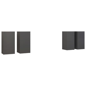 vidaXL TV Cabinets 4 pcs. Gray 30.5x30x60 cm Engineered Wood