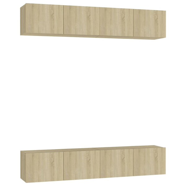 vidaXL TV Cabinets 4 pcs Sonoma Oak 80x30x30 cm Engineered Wood