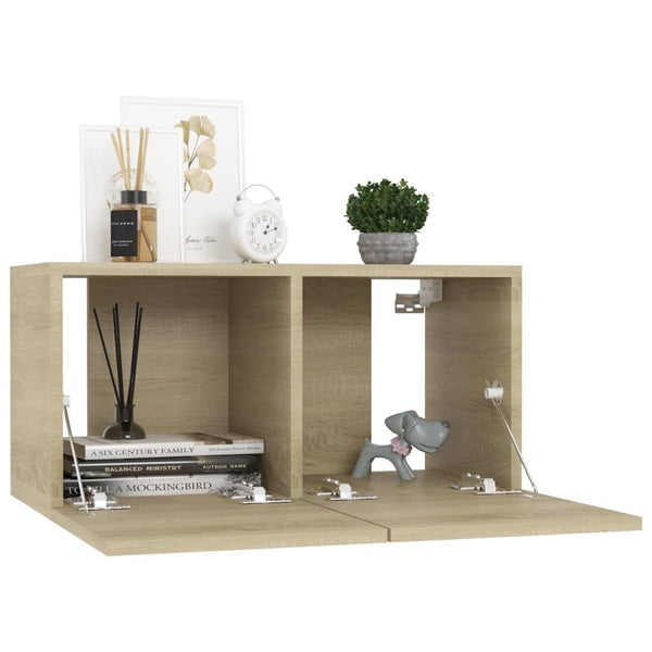 vidaXL 10-piece TV Cabinet Set Sonoma Oak Engineered Wood