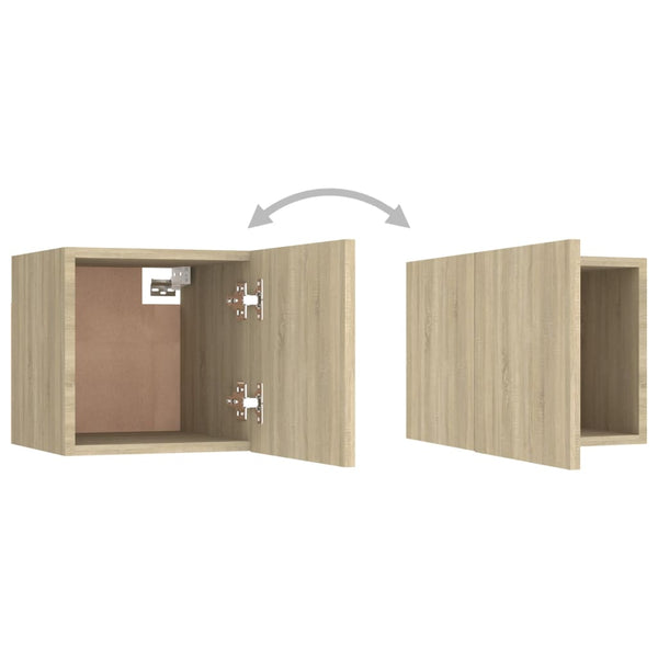 vidaXL 10-piece TV Cabinet Set Sonoma Oak Engineered Wood