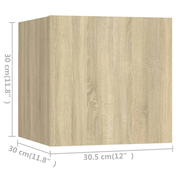 vidaXL 10-piece TV Cabinet Set Sonoma Oak Engineered Wood