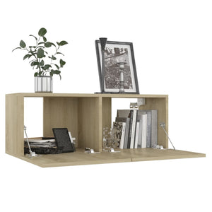 vidaXL 8-Piece TV Cabinet Set Sonoma Oak Engineered Wood