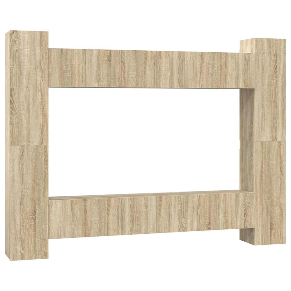vidaXL 10-piece TV Cabinet Set Sonoma Oak Engineered Wood
