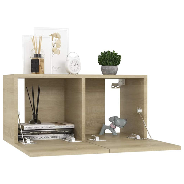 vidaXL 10-piece TV Cabinet Set Sonoma Oak Engineered Wood