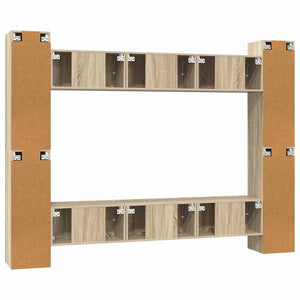 vidaXL 10-piece TV Cabinet Set Sonoma Oak Engineered Wood