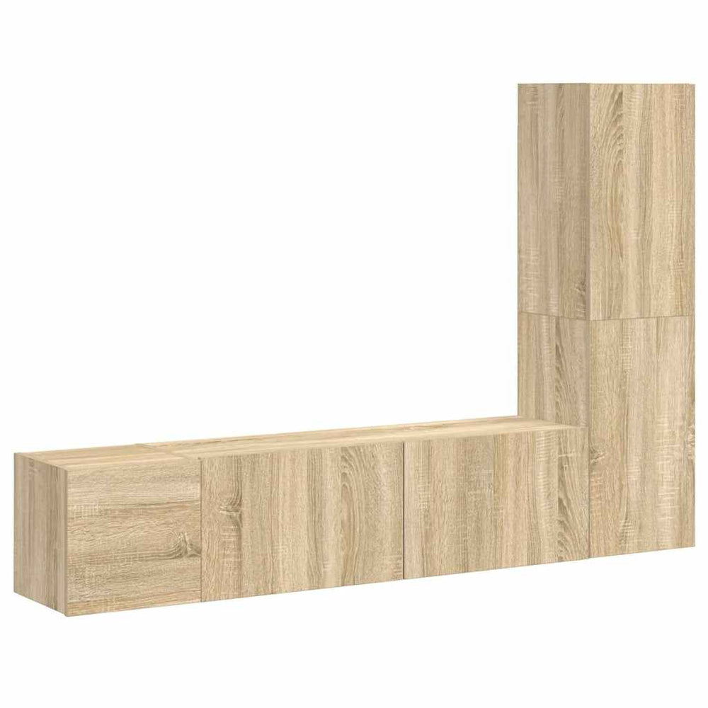 vidaXL 3-Piece TV Cabinet Set Sonoma Oak Engineered Wood