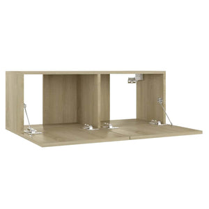 vidaXL 3-Piece TV Cabinet Set Sonoma Oak Engineered Wood