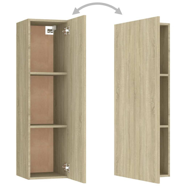 vidaXL 3-Piece TV Cabinet Set Sonoma Oak Engineered Wood