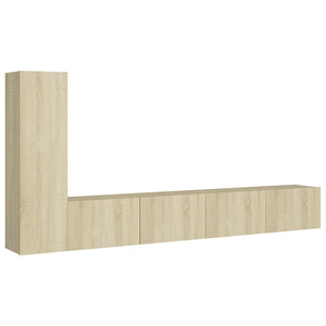 vidaXL 3-Piece TV Cabinet Set Sonoma Oak Engineered Wood