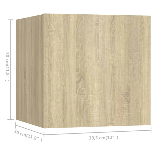 vidaXL 6-Piece TV Cabinet Set Sonoma Oak Engineered Wood